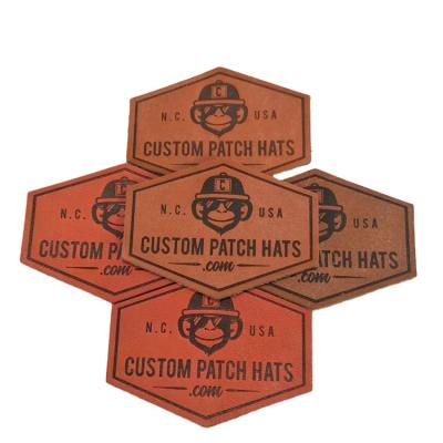 China Washable custom wholesale personalized leather patch embossed wholesale custom leather patch for jeans for sale