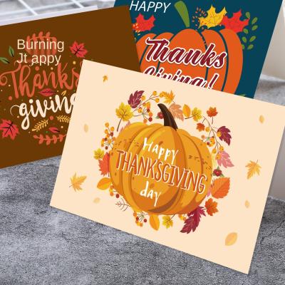 China Creative Europe Amazon Thanksgiving Thank You Card Christmas Greeting Card Blessing Card With Envelope Stickers for sale