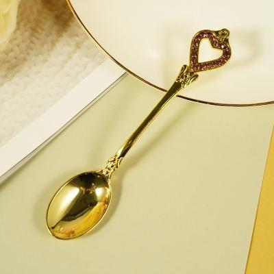 China 2022 Fashion 304 Stainless Steel Disposable Spoon Fork Wedding Dinnerware Set 2022 Exquisite Gold Dinnerware Set Dessert Spoon Teaspoon for sale