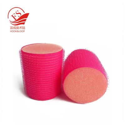 China Hot Magic Nylon / Plastic Hook Loop Hair Roller , Pink Curly Hair Rollers for sale