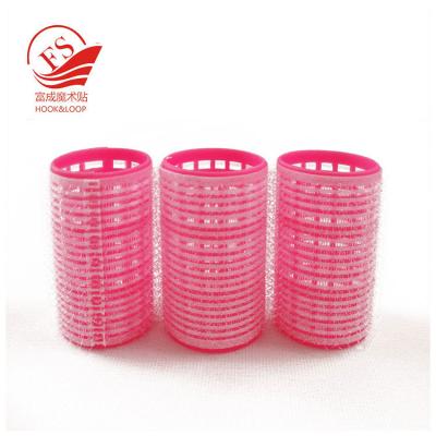 China Professional Red Hook And Loop Hair Rollers / Sponge Hair Curler For Long Hair for sale