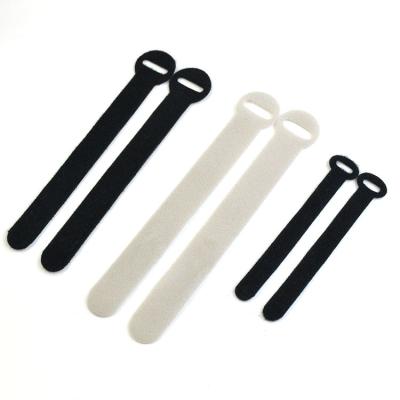 China Custom OEM 100% Nylon Hook Loop One Wrap Cable Ties With Buckle , Releasable for sale