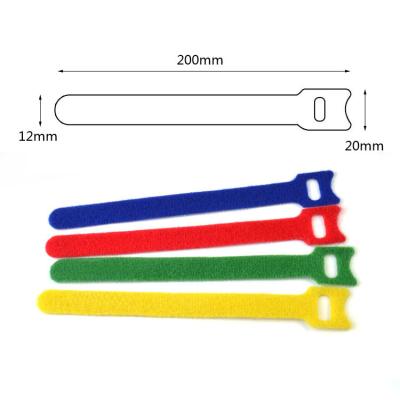 China Custom Adjustable Hook Loop Cable Tie Straps For Furniture / Car , Colored for sale