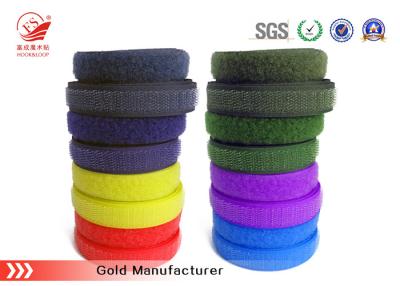 China Polyester Mixes Nylon Hook And Loop Hook Loop Tape 10mm - 180mm Width for sale