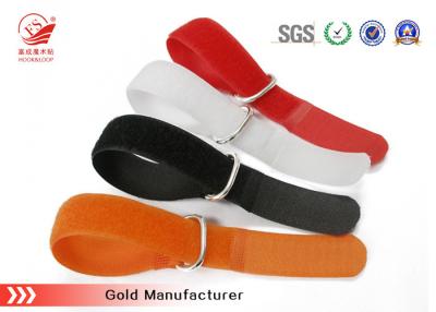 China Industrial Hook Loop Hook And Loop Fastener Strap With Mental Buckle , Colored for sale