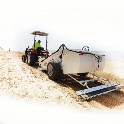 China 4500*2168*1860mm Tractor Mounted Beach Cleaning Machine with Stainless Steel Screen for sale