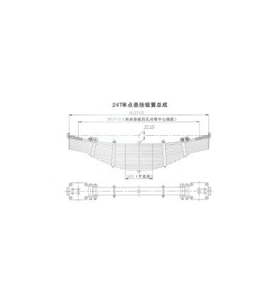 China Z Type Single Leaf Spring Trailer Leaf Spring System 24t Air Suspension Z Suspension for sale