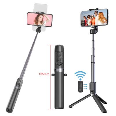 China 360 Degree Rotation Portable Flexible Remote Control Snapshot Aluminum Selfie Pole Tripod Selfie Stick Rod Stand for sale