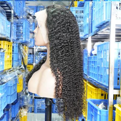 China Free Sample Front Lace Wig Human Hair Old Lady Pre Plucked Deep Curly Granny Curly Lace Front Wig for sale