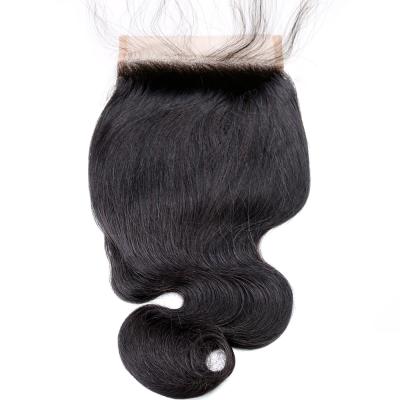 China Body Wave Virgin Cuticle Aligned Brazilian Hair 5X5 Hd Silk Top Swiss Lace Frontal Lace Closure With Bundles for sale