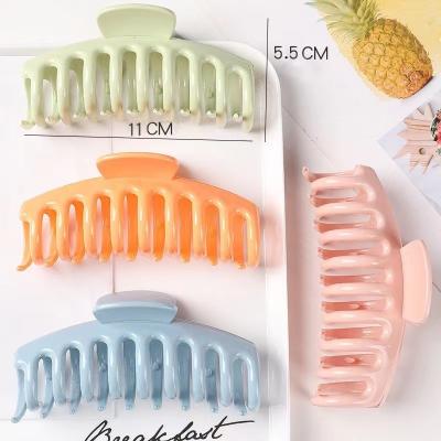 China Hot Sale New Matte Hair Accessories Women Hair Accessories Large Acetate Plastic Hair Clips Deep Clear Acrylic Claw Clips Non-slip Strong Grip For Women Girls for sale