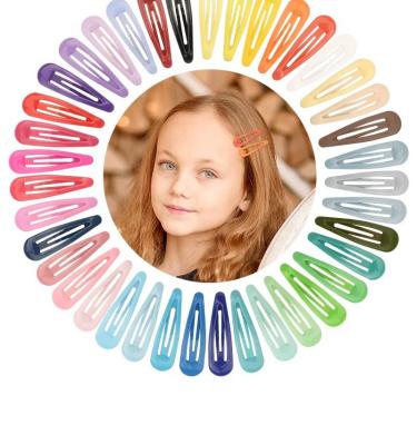 China Girls hair clip Europe and the United States new 5cm colorful oil drop glue drop oil paint drop hair trim clip bb clip children's hair trim clip for sale