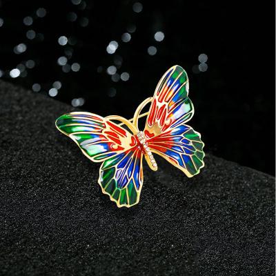 China S SUIT ALLOY FASHION BROOCH LADIES WEDDING SEQUIN BUTTERFLY WOMEN BROOCH HIGH QUALITY MEN 'S FASHION JEWELRY BROOCH for sale