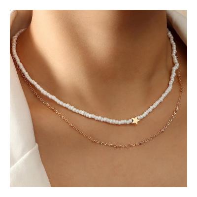 China CLASSIC PEARL NECKLACE FASHION STAINLESS STEEL HEART HANDMADE FRESHWATER NECKLACE FOR WOMEN for sale