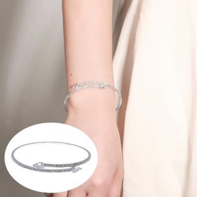 China Hot Selling High Quality Bangles Korean FASHION Rhinestone Bangles and Crystal Bangles Bracelet for Ladies for sale