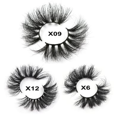 China 25mm long natural mink eyelashes wholsale 5d mink eyelashes real mink eyelash seller customized boxes for sale