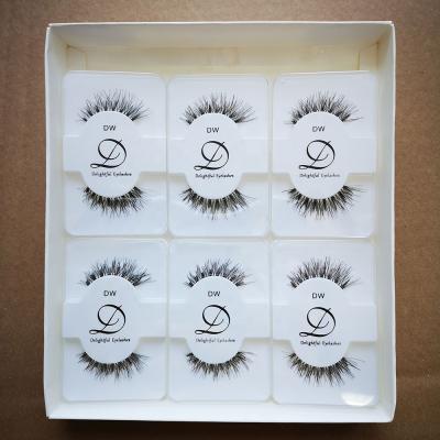 China Hot-selling 100% Custom Styles Hair Brand Lashes Fiber False Hair 3D Tape Eyelashes for sale