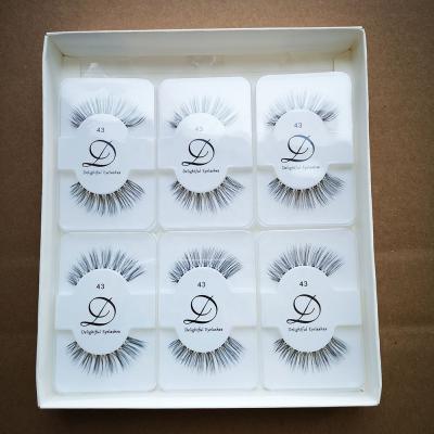 China Hot-selling styles private label 3d faux mink hair synthetic soft short fiber lashes false eyelashes for sale