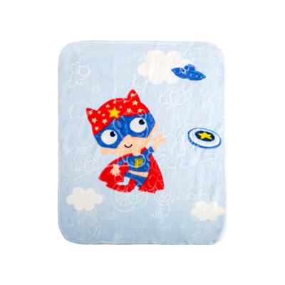 China Extremely Soft 100%Polyester Anti-Pilling Printed Gift Baby Raschel Minky Blanket for sale