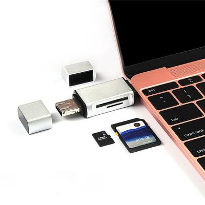 China Pro IUSB Adapter Alloy OTG Card Reader Type-C USB Micro SD TF Aluminum Card Reader for PC and Mobile Phones for sale