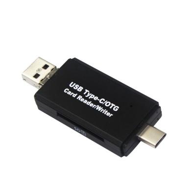 China Portable IUSB Pro Black 2 Silver Gold In 1 Micro Type C OTG USB3.0 Smart Card Reader With SD/TF Card for sale