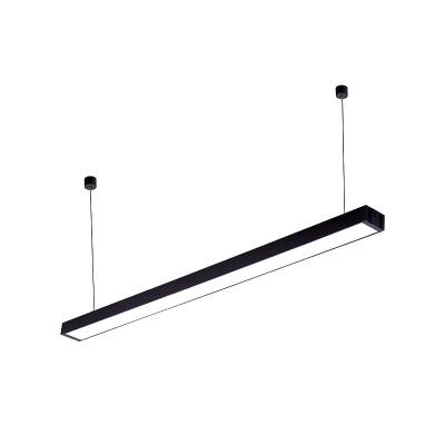 China Factory 36w 1200mm desktop led supermarket indoor lighting bookcase mounted suspension slat office ceiling hanging led linear light for sale