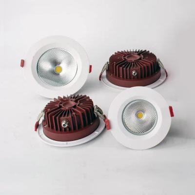 China Adjustable Light Direction High Quality CE RoHS Led Downlight Die Cast Aluminum Heatsink 7W 12W 15W 20W 30W 50W Led Cob Recessed Downlight for sale