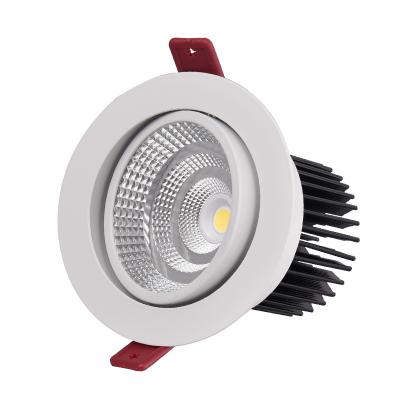 China Adjustable Light Direction Die Casts Aluminum Adjustable Commercial Light Fixture Indoor Recessed LED Ceiling Light COB Mr16 Beam Angle Downlight for sale