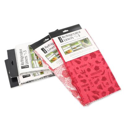 China Beautiful Sustainable Refrigerator Mats Set Refrigerator Liners Shelf Liner for sale