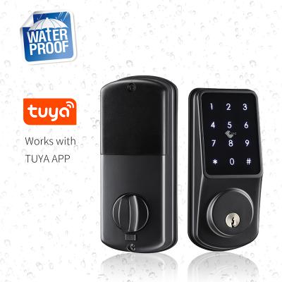 China Ttlock Digital BLE Deadbolt Door Lock APP Smart Home Door Lock Waterproof Keyless Smart Lock for sale