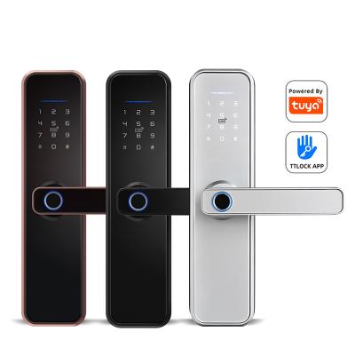 China Cerradura Screen Eseye WIFI APP Door Lock Lifetime Built-in Door Control Fingerprint Tuya Smart Lock Hotel for sale