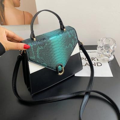 China Other European and American style snake pattern hand bags ladies fashion pu leather shoulder bags for girls new design ladies bag for sale