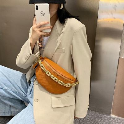 China PORTABLE Women's Waist Bags New Crocodile Pattern Shoulder Bags Fashion Messenger Bags Women Chest Bags for sale