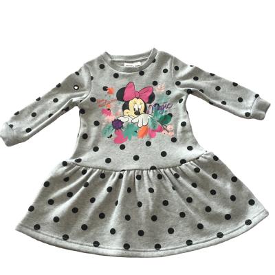 China Hot Sale Anti-Static Girl's Costume Long Sleeves With Soft Touch Cartoon Print In Thermal Cotton Brushed Fleece All Over Prints for sale