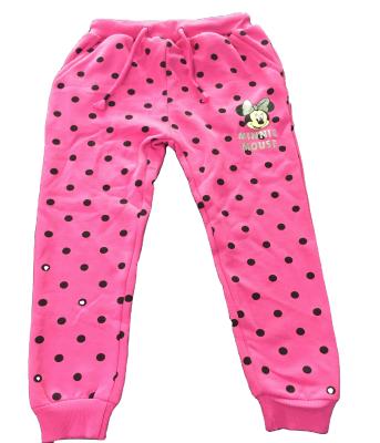 China Anti-Wrinkle Hot Sale Toddler Girls Sweatpants Cotton Long Pants With Drawstrings AOP Dots And Shiny Cartoon Prints In Softer Cotton Fleece for sale