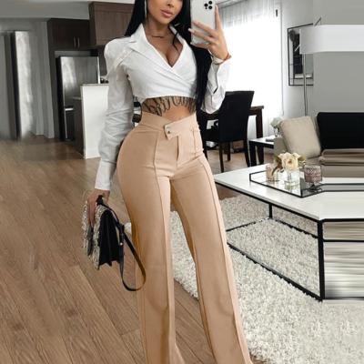 China Anti-wrinkle Europe 2023 and the United States new autumn casual pants wide leg pants one hundred fashions for sale