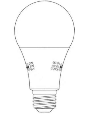 China Hotel factory high quality 9 in 1 3CCT+3Power Dimmable 12W A60 led global light bulbs for sale