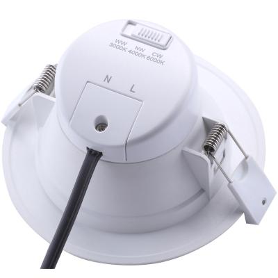 China Modern Ceiling 3 CCT 9W Dimmable Recessed Downlight LED Down Light Lamp for sale