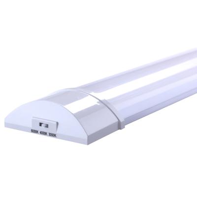 China 600mm light 1200mm thin desk ceilling led batten tubes lamps with 3CCT switchable SSL-LB-18W-IP40-PC for sale