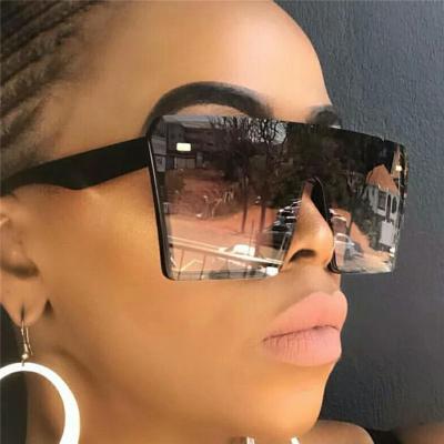 China Fashion Sunglasses Shape Brand Designer Flat Top Shades Sunglasses Oversized Square Sunglasses 2021 for sale