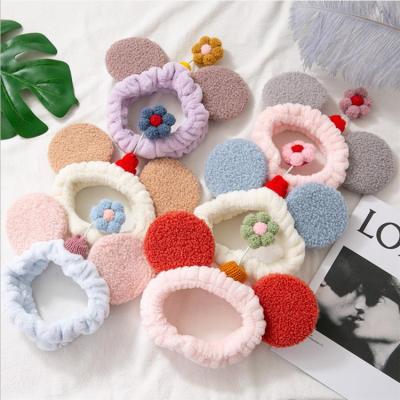 China Popular cute cartoon ears wash female hair band headband accessories for sale