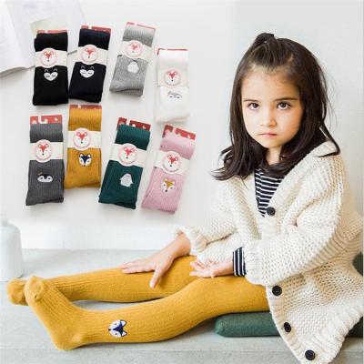 China Breathable and Sweat Children's Pantyhose Spring and Autumn Embroidery Cartoon Girl Animal Pantyhose for sale