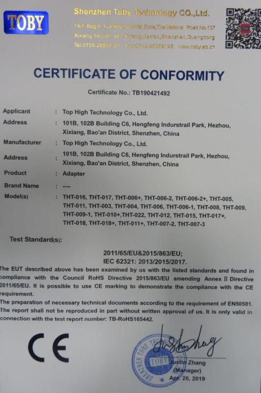 CE - Top High Technology Co., Ltd.