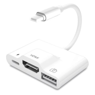 China Just Plug and Play for Apple Lighting to AV Adapter USB HDTV Digital OTG Card Reader Adapter for sale