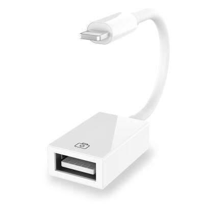 China Mini Portable Lightning USB OTG Adapter With 3 USB Camera OTG Adapter For iPhone for sale