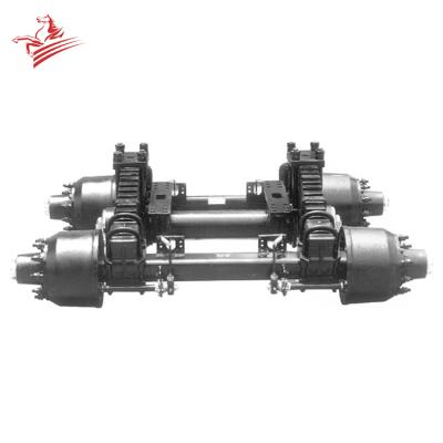 China Used Semi Low Trailer Truck Trailer Parts DDXG24TDL Max Capacity 24000kg Series Bogie Mounting Suspension With Axle For Trailer for sale