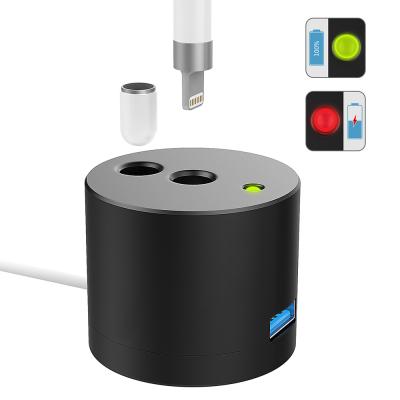 China With Logo Smart Custom Metal LED Indicator OEM/ODM Wireless Charging Stand With LED Indicator For Apple Pencil 1st Generation Adapter Charger Base for sale