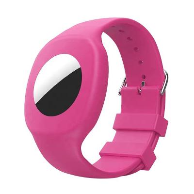 China wholesale baby tracker Anti-drop factory tpu protective case for apple airtag wristband wireless kids waterproof soft silicone wristband for sale