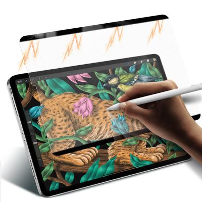 China For iPad7.9 9.7 10.2 10.5 11 12.9inch Removable Magnetic Like Nano Matte Screen Protector Paper Film For iPad Pro 11 10.2 Painting Writing Paper Feel Film tablets for sale