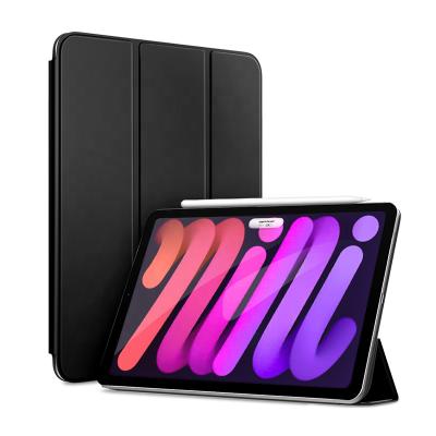 China Magnetic Tablet Case 2021 Official New Design Protective/Slim/Portable For Apple iPad Mini 6 PU Leather Smart Protective Case With Trifold Stand for sale